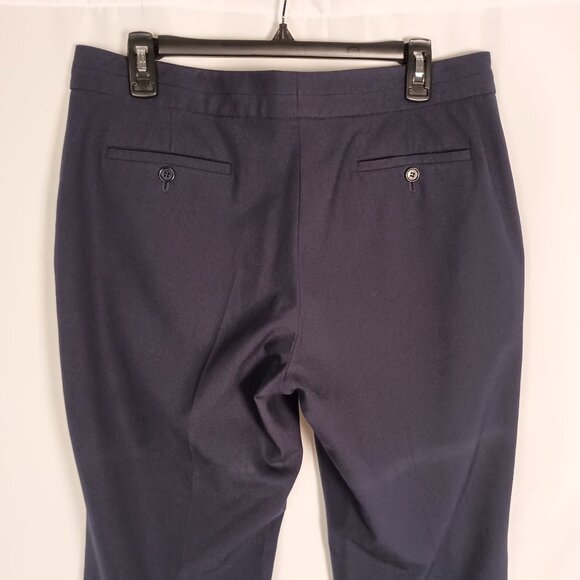 Talbots Petite Blue Dress Pants Size 12P Wide Leg Career Trousers Excellent - Picture 3 of 5